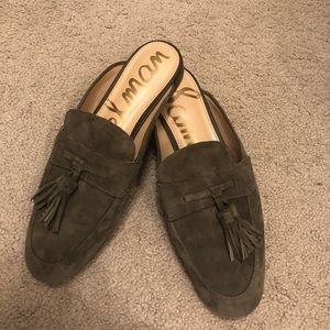 Sam Edelman Linnie Suede Mule - Olive Size 9.5